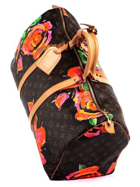 louis vuitton keepall 55 roses